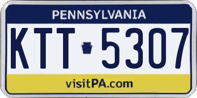 PA license plate KTT5307