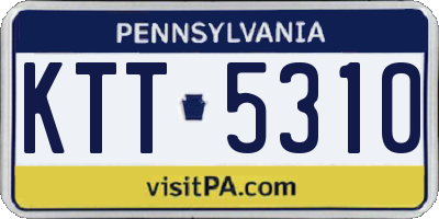 PA license plate KTT5310