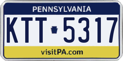 PA license plate KTT5317