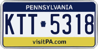 PA license plate KTT5318
