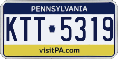 PA license plate KTT5319