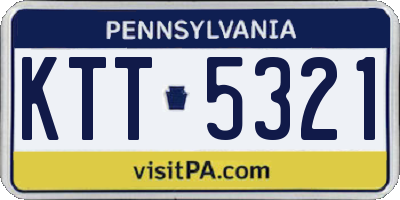 PA license plate KTT5321