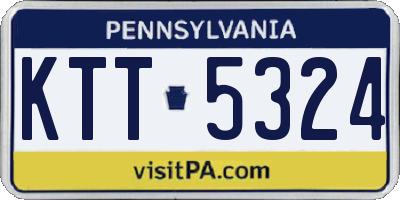 PA license plate KTT5324