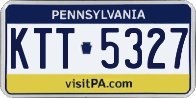 PA license plate KTT5327