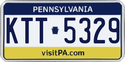 PA license plate KTT5329
