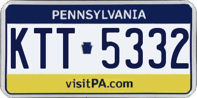PA license plate KTT5332