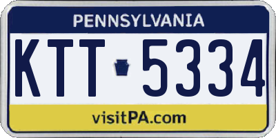 PA license plate KTT5334