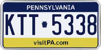 PA license plate KTT5338