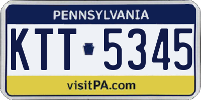 PA license plate KTT5345