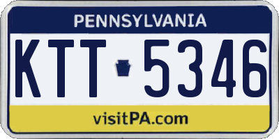 PA license plate KTT5346
