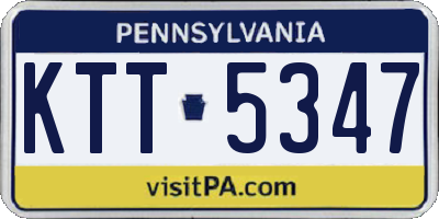 PA license plate KTT5347