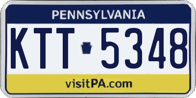PA license plate KTT5348