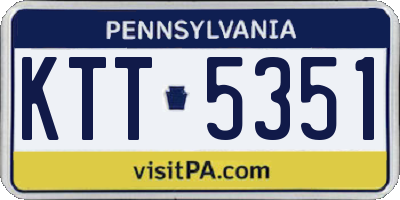 PA license plate KTT5351