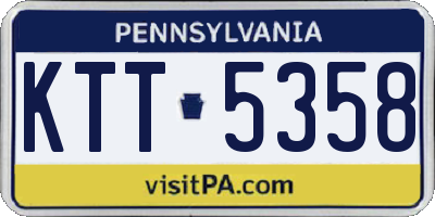 PA license plate KTT5358