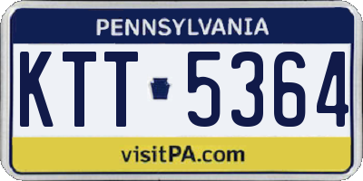 PA license plate KTT5364