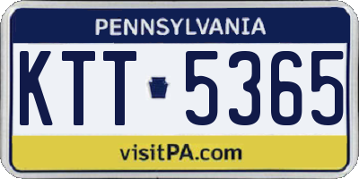 PA license plate KTT5365