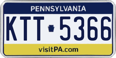 PA license plate KTT5366