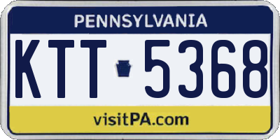 PA license plate KTT5368