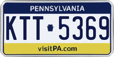 PA license plate KTT5369