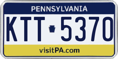 PA license plate KTT5370