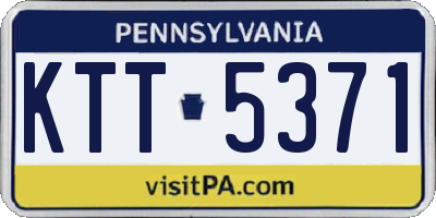 PA license plate KTT5371