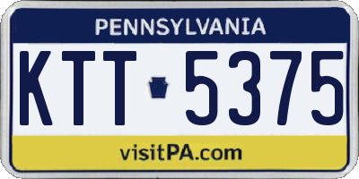 PA license plate KTT5375
