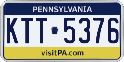 PA license plate KTT5376