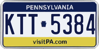 PA license plate KTT5384