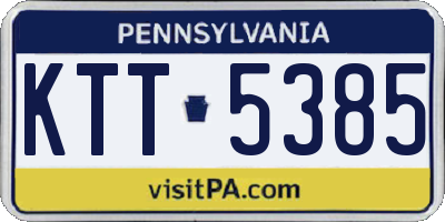 PA license plate KTT5385