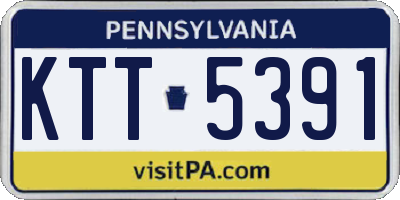 PA license plate KTT5391