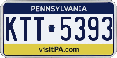 PA license plate KTT5393