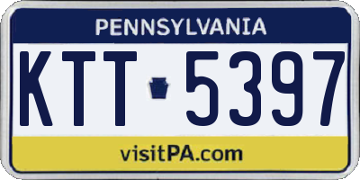 PA license plate KTT5397
