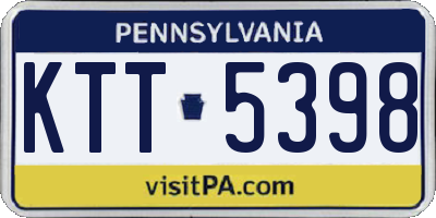 PA license plate KTT5398