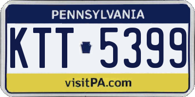 PA license plate KTT5399