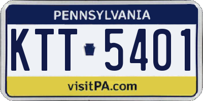 PA license plate KTT5401