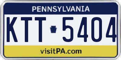 PA license plate KTT5404