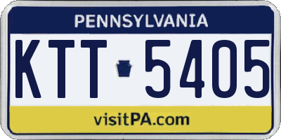 PA license plate KTT5405