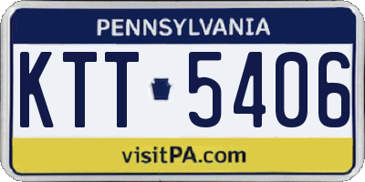 PA license plate KTT5406