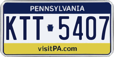PA license plate KTT5407