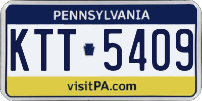 PA license plate KTT5409