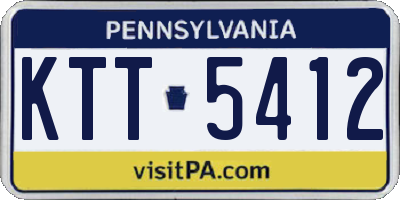 PA license plate KTT5412