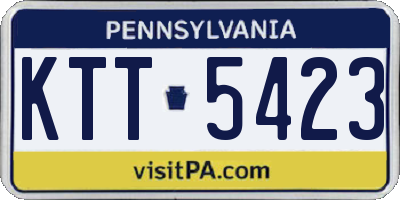 PA license plate KTT5423