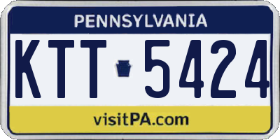 PA license plate KTT5424