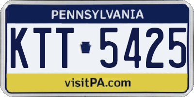 PA license plate KTT5425
