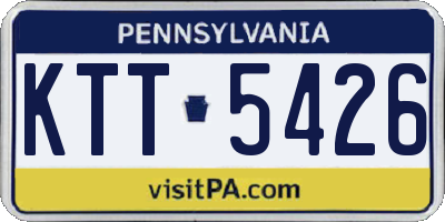 PA license plate KTT5426