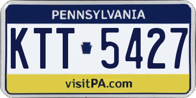 PA license plate KTT5427