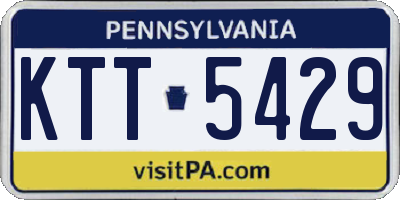 PA license plate KTT5429