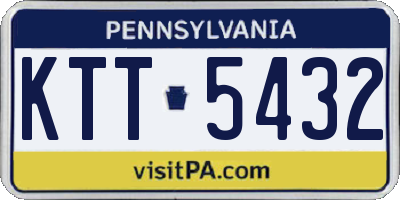 PA license plate KTT5432
