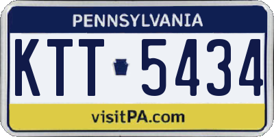 PA license plate KTT5434