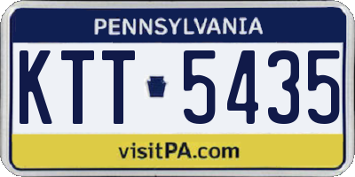 PA license plate KTT5435